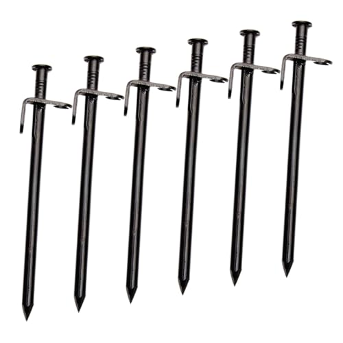 TOGEVAL 6 Stück Teiliges Schwere Stahl Zeltheringe Robust Gebogen Praktische Bodenanker für Camping Zelte Vordächer Geeignet für Gras Erde EIS und Windstabile Befestigung TOGEVAL 6 Stück Teiliges Schwere Stahl Zeltheringe Robust Gebogen Praktische Bodenanker für Camping Zelte Vordächer Geeignet für Gras Erde EIS und Windstabile Befestigung von TOGEVAL