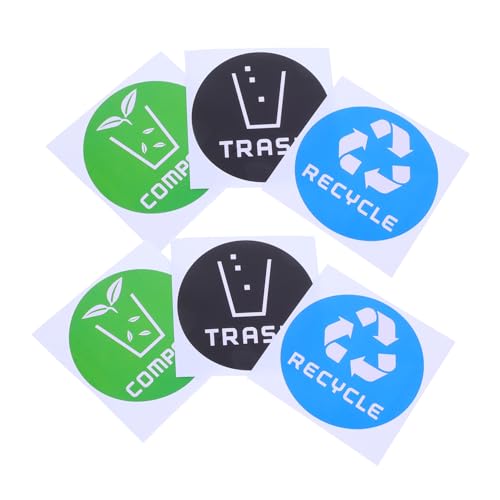 TOGEVAL 6 Stück Teiliges Set Mülltonnen Aufkleber für Mülltrennung mit Stark Haftenden Leicht zu Reinigenden Etiketten Bunte Recycling Sticker für Abfallklassifizierung zu Hause Büro TOGEVAL 6 Stück Teiliges Set Mülltonnen Aufkleber für Mülltrennung mit Stark Haftenden Leicht zu Reinigenden Etiketten Bunte Recycling Sticker für Abfallklassifizierung zu Hause Büro von TOGEVAL