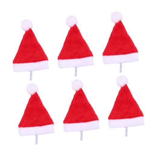 TOGEVAL 6 Stück Teiliges Weihnachts Haustierhut Weiche Bequeme Weihnachtsdeko für Hunde und Katzen für Party Foto Geburtstag und Festliche Anlässe von TOGEVAL