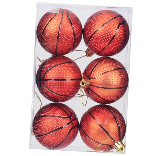 TOGEVAL 6 Stück Teiliges Weihnachtskugeln mit Motiv Basketball Fußball Hängende Christbaumkugeln Weihnachtsdeko für Baum Party Weihnachtsfeier TOGEVAL 6 Stück Teiliges Weihnachtskugeln mit Motiv Basketball Fußball Hängende Christbaumkugeln Weihnachtsdeko für Baum Party Weihnachtsfeier von TOGEVAL