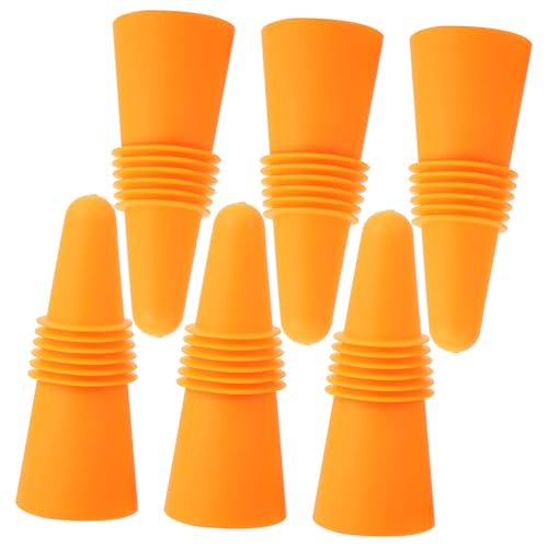 TOGEVAL 6 Stück Weinkorken Weinsiegelstopper Weinstopfen Weinflaschenverschluss Sparer Etiketten Flaschenkorken Stopper Silikonflaschen -topper Haushaltsweinstopper Silikonweinstopper Gelb TOGEVAL 6 Stück Weinkorken Weinsiegelstopper Weinstopfen Weinflaschenverschluss Sparer Etiketten Flaschenkorken Stopper Silikonflaschen -topper Haushaltsweinstopper Silikonweinstopper Gelb von TOGEVAL