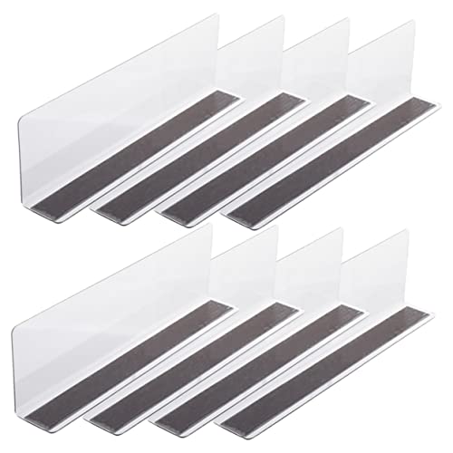 TOGEVAL 8 Stück Förmige Regalteiler Magnetische Trennwände für Schränke PVC Regalorganisatoren für Effiziente Warenklassifizierung mit Hohen Magneten von TOGEVAL