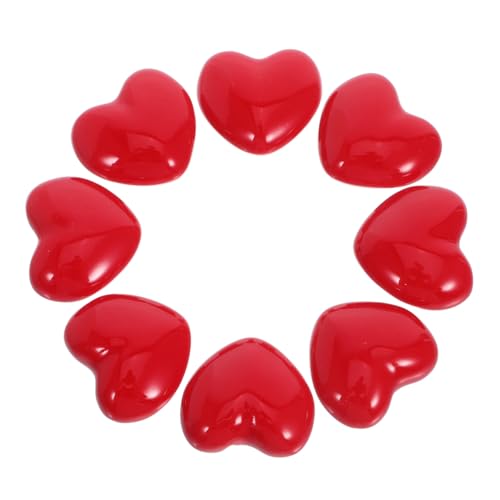 TOGEVAL 8 Stück Teiliges Keramik-schubladenknöpfe Herzform Rote Möbelgriffe für Schrank Kommode Kinderzimmer Einfache Montage Dekorative Griffe für Küchenschränke und Kleiderschränke von TOGEVAL