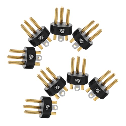 TOGEVAL 8 Stück Teiliges Xlr Male Stecker aus Robustem Metall Langlebiger Mikrofonadapter Kompatibel mit Ktv und Kondensatormikrofonen Installieren Vielseitig für Audio equipment von TOGEVAL