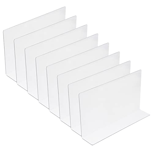 TOGEVAL 8Stücke Klarer Regalschneider Transparente Plastikteiler für Schrank und für Organisation Snacks Einfache Handhabung ohne Werkzeug von TOGEVAL