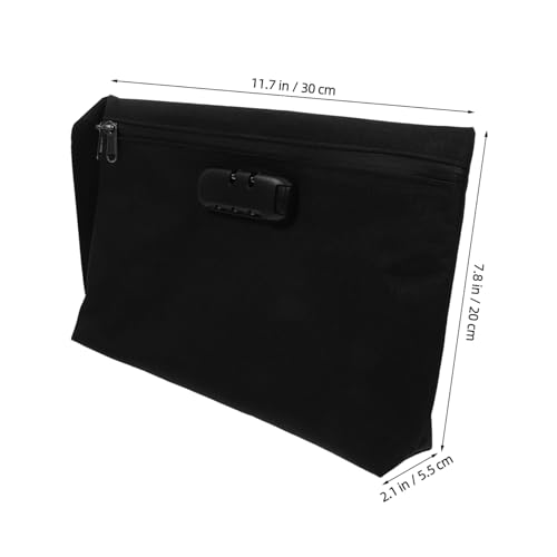 TOGEVAL Abschließbarer Aufbewahrungsbeutel mit Zahlenschloss Spritzwassergeschützt Sicherer Dokumentenbeutel für Unterlagen Bargeld Telefon Tablet und Kreditkarten Carbon Futter Tragbar TOGEVAL Abschließbarer Aufbewahrungsbeutel mit Zahlenschloss Spritzwassergeschützt Sicherer Dokumentenbeutel für Unterlagen Bargeld Telefon Tablet und Kreditkarten Carbon Futter Tragbar von TOGEVAL