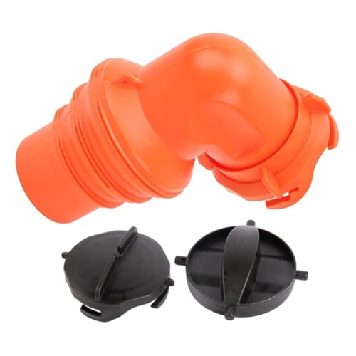 TOGEVAL Abwasserrohr Winkeladapter mit Drehfunktion PVC Geruchsstop für Wohnmobil Abwasserschlauch und Ventil Auslaufsichere Verbindung für Einfache Installation und Sicheren Anschluss von TOGEVAL