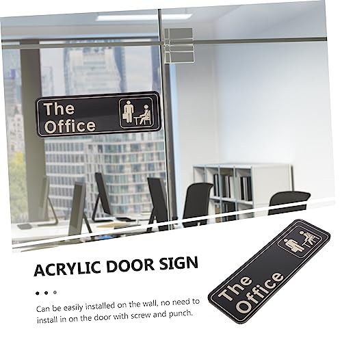 TOGEVAL Acryl Türschild Selbstklebend Büro Türschild Informativ Wiederverwendbar Schadfrei Klare Raumkennzeichnung Professionelles Design Langlebig Glänzend von TOGEVAL