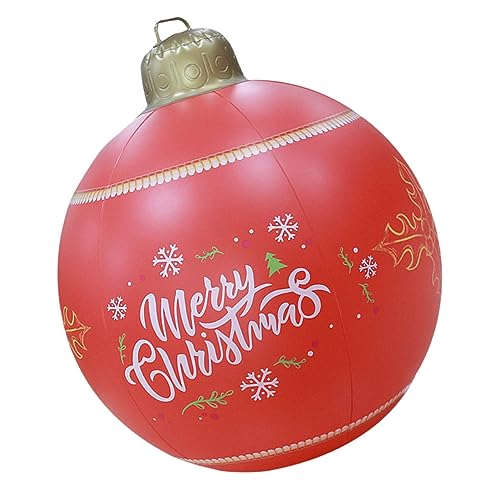 TOGEVAL Aufblasbare Große Weihnachtskugel Dekoration Robust Wetterfest für Garten Outdoor Festliche Weihnachtsdeko Partyornament in Rot TOGEVAL Aufblasbare Große Weihnachtskugel Dekoration Robust Wetterfest für Garten Outdoor Festliche Weihnachtsdeko Partyornament in Rot von TOGEVAL
