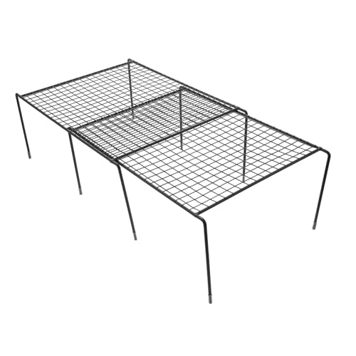 TOGEVAL Ausziehbares Gewürzregal aus Robustem Platzsparendes Teleskopisches Küchen Organizer Regal für Gewürzaufbewahrung Arbeitsplatte Schwarzes Desktop Condiment Storage Rack von TOGEVAL