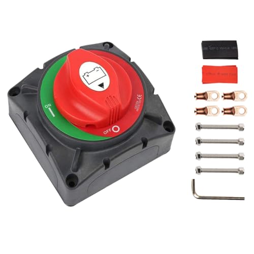 TOGEVAL Batterietrennschalter Drehknopf Hauptschalter mit Mehrfachschutz für Wohnmobil Boot Yacht Stromunterbrecher Einfach zu Bedienen und Vielseitig Einsetzbar von TOGEVAL
