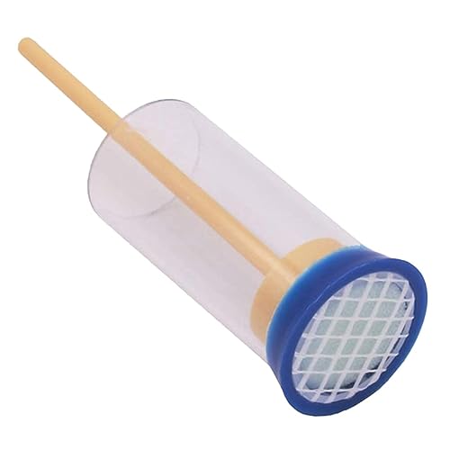 TOGEVAL Bienenkönigin Markierflasche mit Holzstäbchen Imker Werkzeug Langlebig Einfach zu Bedienen Bienenzucht Zubehör zur Schnellen Kennzeichnung Zufällige Farbe von TOGEVAL