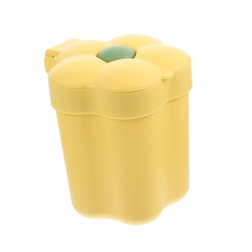 TOGEVAL Blumenförmiger Mini Abfalleimer mit Deckel Kompakt und Geruchsdicht Praktischer Schreibtisch Mülleimer für Büro Schlafzimmer und Reisen Dekorativer Tischabfallbehälter Gelb TOGEVAL Blumenförmiger Mini Abfalleimer mit Deckel Kompakt und Geruchsdicht Praktischer Schreibtisch Mülleimer für Büro Schlafzimmer und Reisen Dekorativer Tischabfallbehälter Gelb von TOGEVAL