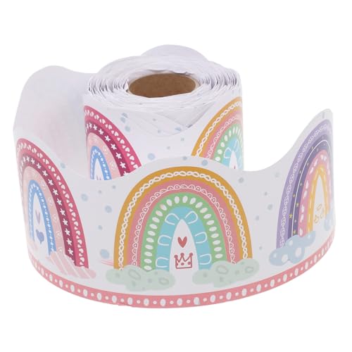 TOGEVAL Boho Pinnwand Bordüre mit Gewelltem aus Langlebigem Flexiblem Papier Selbstklebend Regenbogen Dekor für Klassenzimmer Pinnwand und Tafelgestaltung TOGEVAL Boho Pinnwand Bordüre mit Gewelltem aus Langlebigem Flexiblem Papier Selbstklebend Regenbogen Dekor für Klassenzimmer Pinnwand und Tafelgestaltung von TOGEVAL
