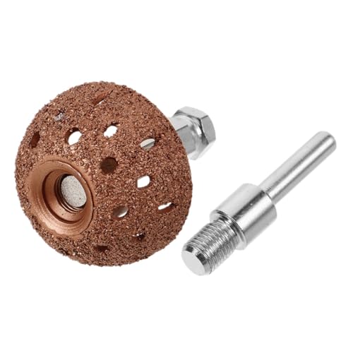 TOGEVAL Bowl Type Grinding Head aus Wolframstahl Schleifkorn Halbkreis Polierscheibe mit Verbindungsstange Robustes Schleifwerkzeug für Autoreifenreparatur und von TOGEVAL