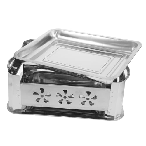TOGEVAL Buffet Servierplatte Rechteckiges Dickes Food Tray Langlebig Glatte Kanten Leicht zu Reinigen Geeignet für Catering Partys Hochzeiten und Buffet Praktischer Chafing Dish Holder von TOGEVAL