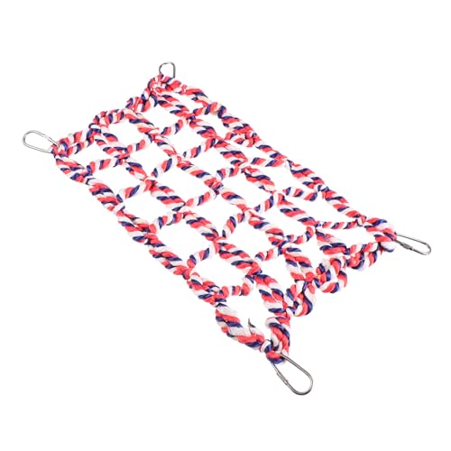 TOGEVAL Buntes Kletternetz für Vögel und Kleintiere Robustes Kauspielzeug Umweltfreundliches Hängespielzeug für Papagei Wellensittich Hamster Eichhörnchen Fördert Bewegung und von TOGEVAL