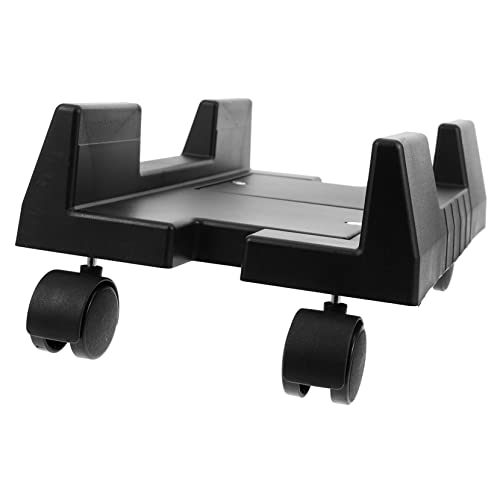 TOGEVAL Computer-Host-Halterung Computerständer für Desktop-Tower beweglicher Wirt pc Halterung für Schreibtisch pc Stand Ständer für einen Computerturm Desktop-CPU-Halterung Abs Black von TOGEVAL