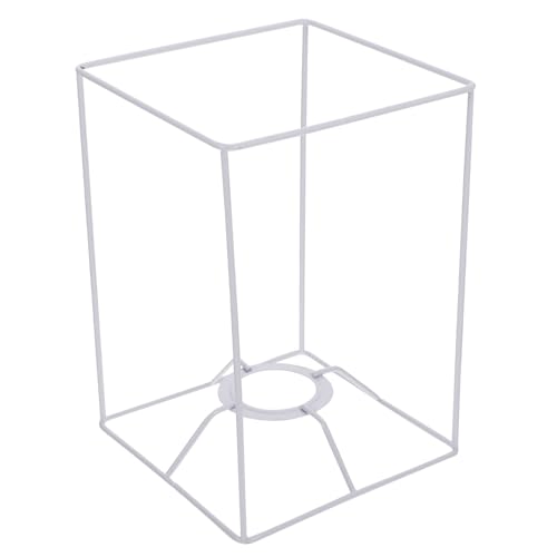 TOGEVAL DIY Lampenschirm Rahmen aus Robustem Quadratischer Lampenschirm Halter für Tisch und Hängelampen für Wohnzimmer und Schlafzimmer Einfach zu Montieren von TOGEVAL
