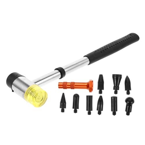 TOGEVAL Dellenentfernungsset Auto mit Gummihammer und Aufsätzen Lackschonendes Hagelschaden Reparatur Werkzeugset für DIY Karosserie Reparatur und Schnelle Behebung von Autodellen von TOGEVAL