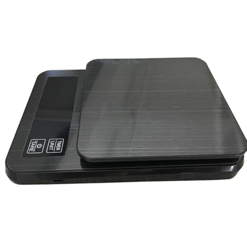 TOGEVAL Digitale Küchenwaage mit Timer und Präzisionssensoren Kapazität USB Betrieben Multifunktionale Elektronische für Kochen Backen Kaffee Schwarz ohne Batterien von TOGEVAL