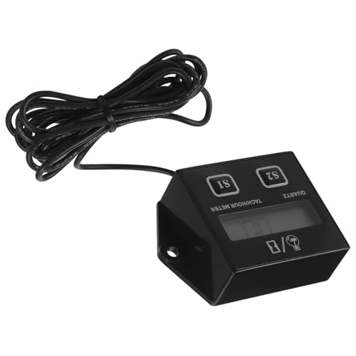 TOGEVAL Digitaler Tachometer mit Lcd anzeige Kompatibel für Motorsäge Rasenmäher Atv und Benzinmotoren Kompakt Installieren Multifunktionaler Drehzahlmesser mit Betriebsstundenzähler von TOGEVAL