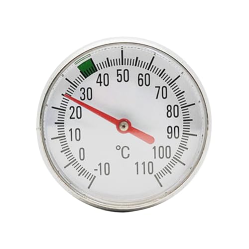TOGEVAL Doppel Küchen Thermometer Edelstahl Sonde Schnellablesung Temperaturmesser für Kaffee Milch Fleisch mit Clip Geeignet für Innen und Außentemperaturmessung von TOGEVAL