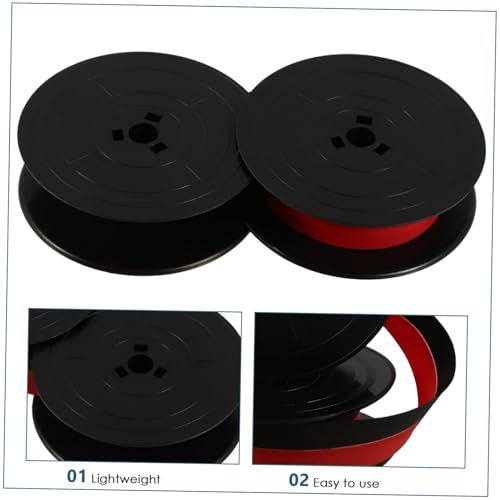 TOGEVAL Doppelspulen Farbband Schreibmaschine Schwarz Rot Schnellwechsel Typenband für Vintage Schreibmaschinen Kompatibel Klare und Langlebige Druckergebnisse Einfacher Austausch von TOGEVAL