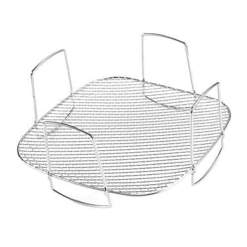 TOGEVAL Edelstahl Airfryer Grillrost Stapelbar Zubehör Luftfritteuse Dämpfgestell Vielseitig Spülmaschinenfest Küchenausstattung für Backofen Mikrowelle Braten TOGEVAL Edelstahl Airfryer Grillrost Stapelbar Zubehör Luftfritteuse Dämpfgestell Vielseitig Spülmaschinenfest Küchenausstattung für Backofen Mikrowelle Braten von TOGEVAL
