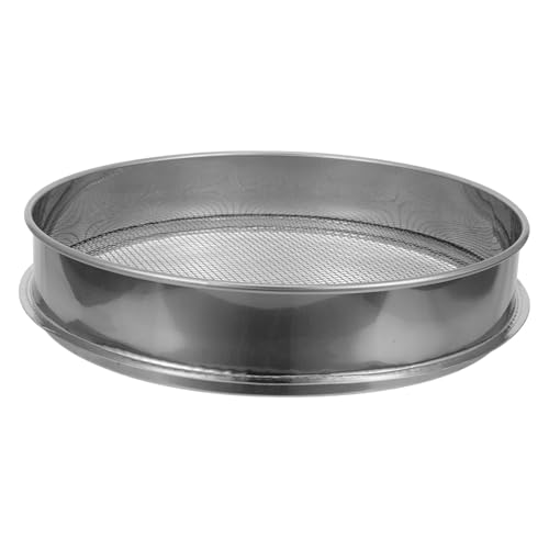 TOGEVAL Edelstahl Bodensieb Gartensieb Maschenweite Robust Rundes Sieb Kompost Erde Sieb Gartenarbeit Sifting Pan Für Gartenpflanzen Und Sand von TOGEVAL