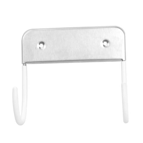 TOGEVAL Edelstahl Bügelbretthalter Wandmontage Hitzebeständig Kompakt mit Starken Doppelhaken für Y Bein Bügelbretter Platzsparend für Bad Wohnzimmer Haushalt und Hotel in Weiß von TOGEVAL
