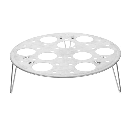 TOGEVAL Edelstahl Dampfgarer Einsatz Eier Steamer Regal Hochbein Küchenzubehör Rundes Langlebiges Eierkochgestell für Vielseitiges Dämpfen und Kochen im Topf Leicht zu Reinigen und von TOGEVAL