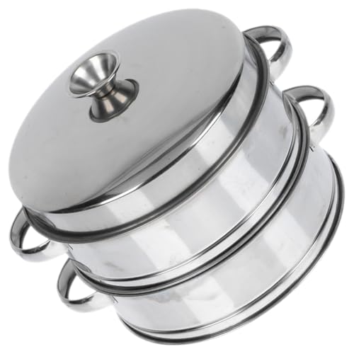 TOGEVAL Edelstahl Dampfgarer Lagig mit Deckel Robuster Haushaltsdämpfer für Gemüse Dumplings und Brötchen Langlebiger Küchensteamer für Vielseitiges Dampfgaren Leicht zu Reinigen TOGEVAL Edelstahl Dampfgarer Lagig mit Deckel Robuster Haushaltsdämpfer für Gemüse Dumplings und Brötchen Langlebiger Küchensteamer für Vielseitiges Dampfgaren Leicht zu Reinigen von TOGEVAL