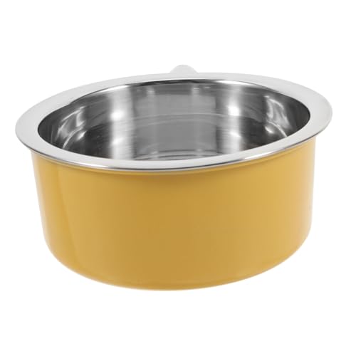 TOGEVAL Edelstahl Hundenapf zum Aufhängen mit Anti Umkippen Design Gelber Clip Futternapf für Kleine bis Mittelgroße Hunde Hygienischer Futternapf für Hundekäfige und Haustiertränke TOGEVAL Edelstahl Hundenapf zum Aufhängen mit Anti Umkippen Design Gelber Clip Futternapf für Kleine bis Mittelgroße Hunde Hygienischer Futternapf für Hundekäfige und Haustiertränke von TOGEVAL