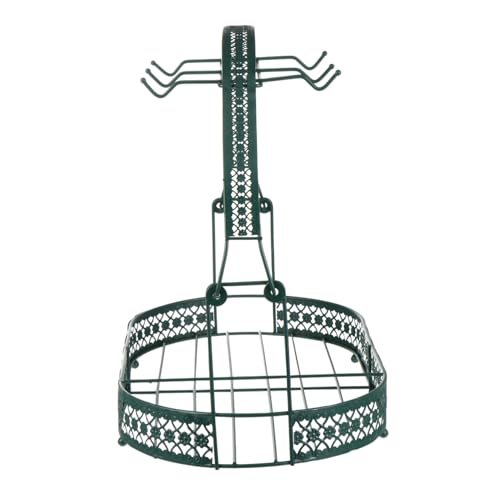 TOGEVAL Edelstahl Kaffeetassenhalter Schmiedeeisen Grün Stabiler Becherhalter Theke Für Kaffee Tee Set Aufbewahrung Trockenständer Mit Einzigartigem Griff Design von TOGEVAL