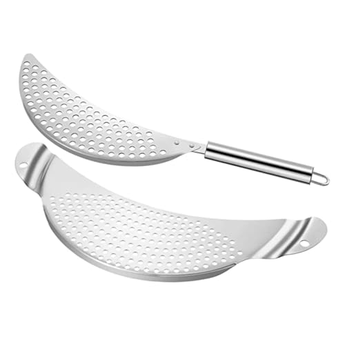 TOGEVAL Edelstahl Küchensieb mit Griff Rostfrei Crescent Design Passend für Töpfe und Pfannen Sicherer Abgießer für Pasta Reis und Gemüse Einfach zu Reinigen und Aufzuhängen TOGEVAL Edelstahl Küchensieb mit Griff Rostfrei Crescent Design Passend für Töpfe und Pfannen Sicherer Abgießer für Pasta Reis und Gemüse Einfach zu Reinigen und Aufzuhängen von TOGEVAL