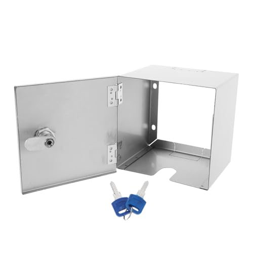 TOGEVAL Edelstahl Steckdosenschutzbox Antidiebstahl Elektrische Steckdosenabdeckung Mit Schloss und Schlüssel Robust Für Innen und Außenbereich Sicherheitssteckdosenschutz TOGEVAL Edelstahl Steckdosenschutzbox Antidiebstahl Elektrische Steckdosenabdeckung Mit Schloss und Schlüssel Robust Für Innen und Außenbereich Sicherheitssteckdosenschutz von TOGEVAL
