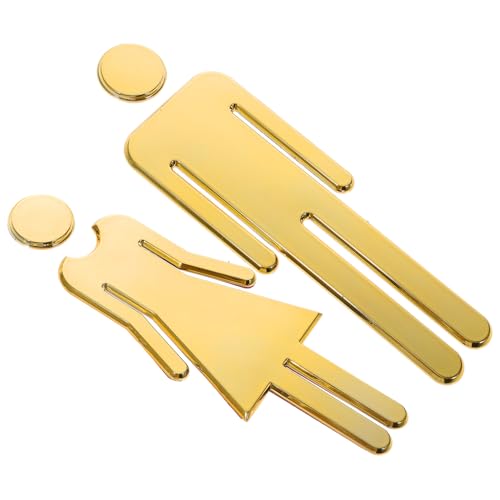 TOGEVAL Edelstahl Wc Schild Selbstklebend Unisex Toiletten Zeichen Robustes Badezimmer Türschild Minimalistisches Design für Büro Restaurant Geschäft Goldfarben TOGEVAL Edelstahl Wc Schild Selbstklebend Unisex Toiletten Zeichen Robustes Badezimmer Türschild Minimalistisches Design für Büro Restaurant Geschäft Goldfarben von TOGEVAL