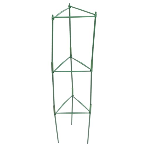 TOGEVAL Einstellbares Pflanzen Rankgitter aus Stabilem Eisen Dreieckiger Kletterpflanzenhalter für Tomaten Gurken und Blumen Vertikales Rankgestell für Garten und Hochbeete Teilig von TOGEVAL