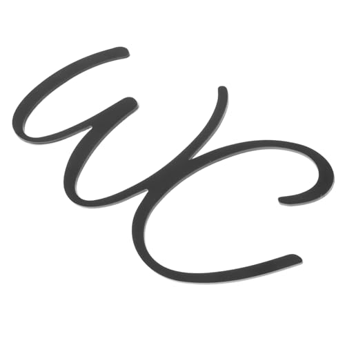 TOGEVAL Eisernes Selbstklebendes Wc Türschild Robust mit DIY Design für Badezimmer Büro und Waschraum Stilvolle Schnelle Anbringung Unisex Toilettenschild von TOGEVAL