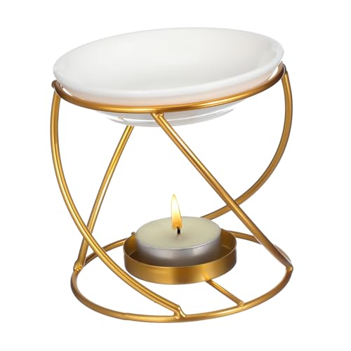 TOGEVAL Eleganter Aromatherapie Duft Diffuser Wachsschmelzhalter aus Wax Warmer mit Teelicht Dekorativer Öl für Zuhause Stilvolles zur Weihnachts und Einweihungsfeier von TOGEVAL