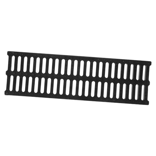 TOGEVAL Entwässerungsrinne Abdeckrost Kunststoff Belastbar für Garten Terrasse Garage Abflussgitter mit Schutz vor Schmutz und Laub Geeignet für Küchen Außendrainage von TOGEVAL