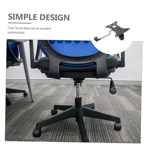 TOGEVAL Ergonomische Drehstuhl Basis Metall Robuste Stuhl Schwenkplatte Passend für Bürostühle Einfache Montage Stabile und Sichere Drehmechanik für Computer und Arbeitsstühle von TOGEVAL