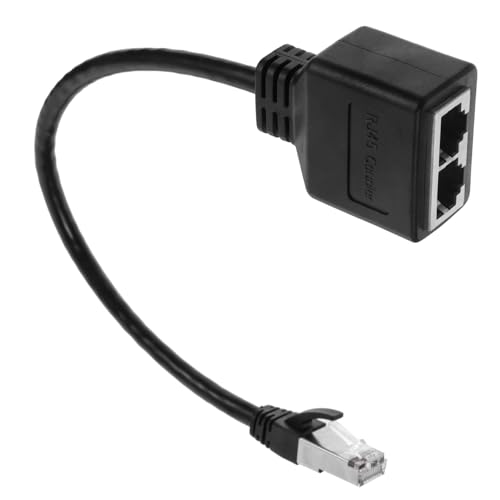 TOGEVAL Ethernet Splitter zu LAN Adapter Kabel Kompatibel Stecker Dual Buchse Netzwerkverlängerung für PC Smart Tv Spielekonsole Stabile Schnelle Verbindung von TOGEVAL
