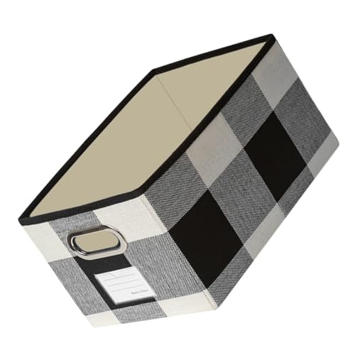 TOGEVAL Faltbare Aufbewahrungsbox aus Baumwoll Leinen mit Griff Großer Kleider und Decken Organizer Robuste Lagerbox für Kleidung und Haushaltsgegenstände Platzsparend und Vielseitig von TOGEVAL