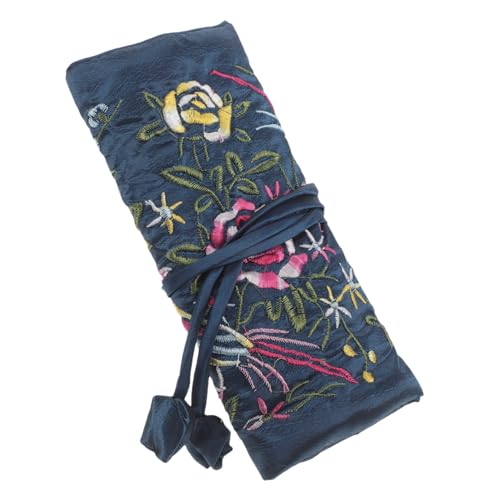 TOGEVAL Faltbare Bestickte Schmuckrolle im Praktischen Format für Ringe Ohrringe Armbänder und Uhren Peacockblau TOGEVAL Faltbare Bestickte Schmuckrolle im Praktischen Format für Ringe Ohrringe Armbänder und Uhren Peacockblau von TOGEVAL