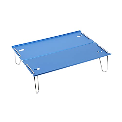 TOGEVAL Faltbarer Camping Tisch Tragbarer Klapptisch Aluminium für Outdoor Aktivitäten für Picknick Strand und Grillen Leicht und Blau von TOGEVAL