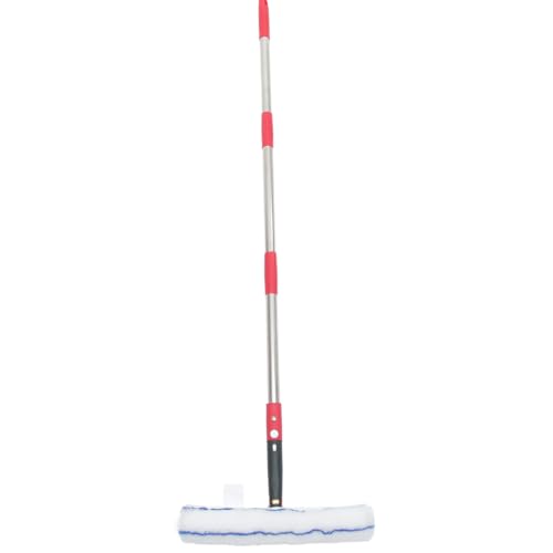 TOGEVAL Fenstersauger mit Teleskopstiel Saugfähiger Fensterschaber und Mikrofasertuch Ergonomisch Leicht Langlebig für Auto Duschglasreinigung Streifenfreie Reinigung Einsetzbar von TOGEVAL