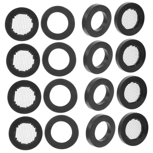 TOGEVAL Filter dichtungssatz für Schlauch mit Edelstahlfilter Wassersparend Langlebig Kompatibel mit Handbrause und Duschschlauch Einfache Installation Verhindert durch Sand und Kies von TOGEVAL