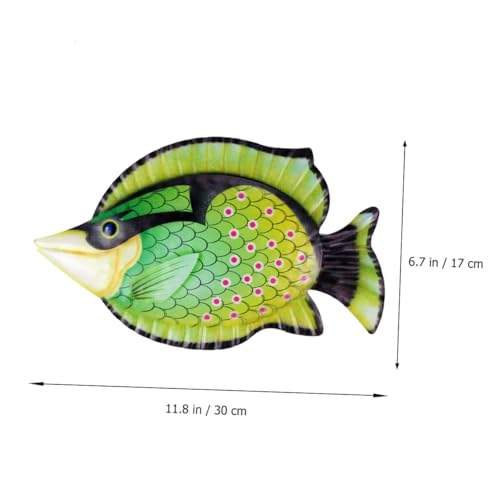 TOGEVAL Fisch Wanddeko Grün Outdoor Indoor Hängende Wandkunst Rostfreie Gartendeko Küchendeko Wohnzimmer Wandbild Moderne Meeresmotiv Skulptur Leicht Aufhängbar TOGEVAL Fisch Wanddeko Grün Outdoor Indoor Hängende Wandkunst Rostfreie Gartendeko Küchendeko Wohnzimmer Wandbild Moderne Meeresmotiv Skulptur Leicht Aufhängbar von TOGEVAL